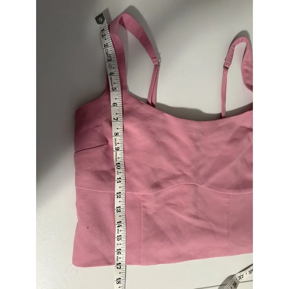 NWTs Abercrombie & Fitch Pink Structured Crop Top | Square Neck